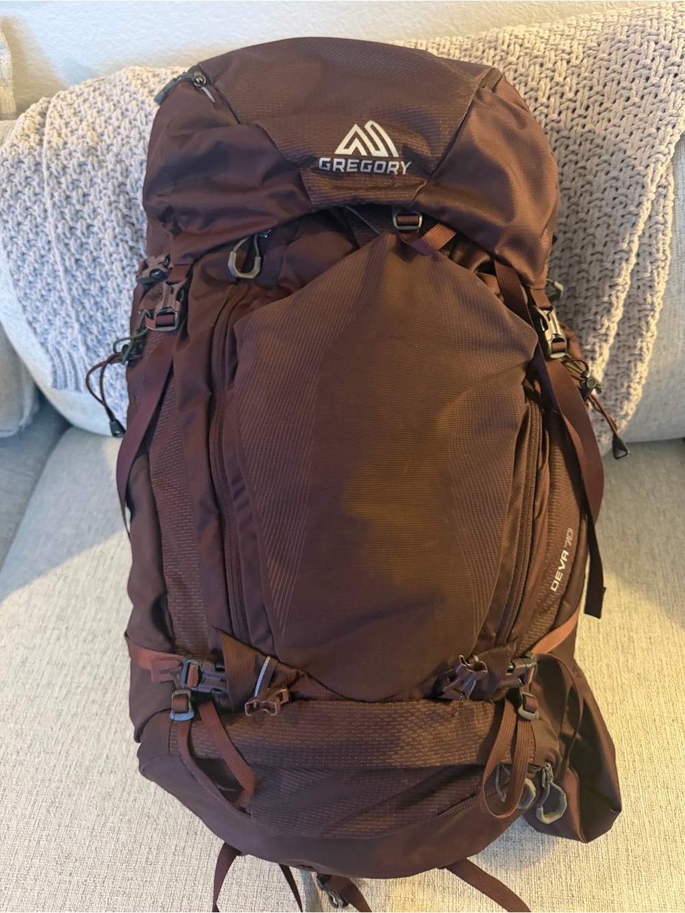 Women’s Gregory Deva 70L Hiking/Backpacking Backpack in Eggplant - Like New